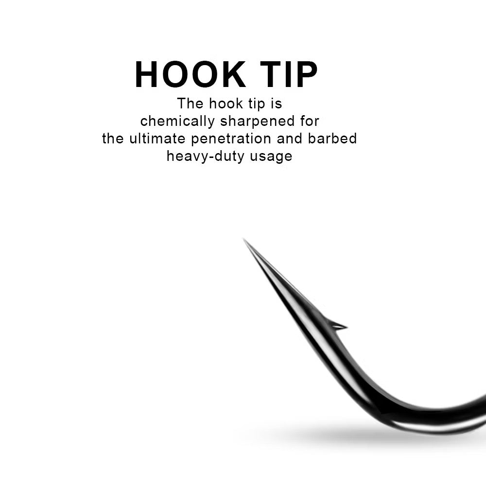 Double Hooks , Frog Hooks Strong Sharp Open Shank High Carbon Steel Barbed  for Saltwater and Freshwater